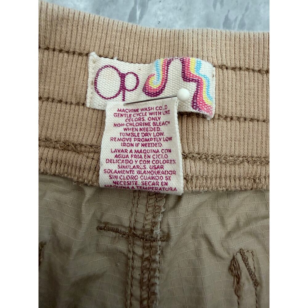 OP Vintage Y2K Tan Convertible Length Shorts Junior Size 1 Pull On - Picture 10 of 10